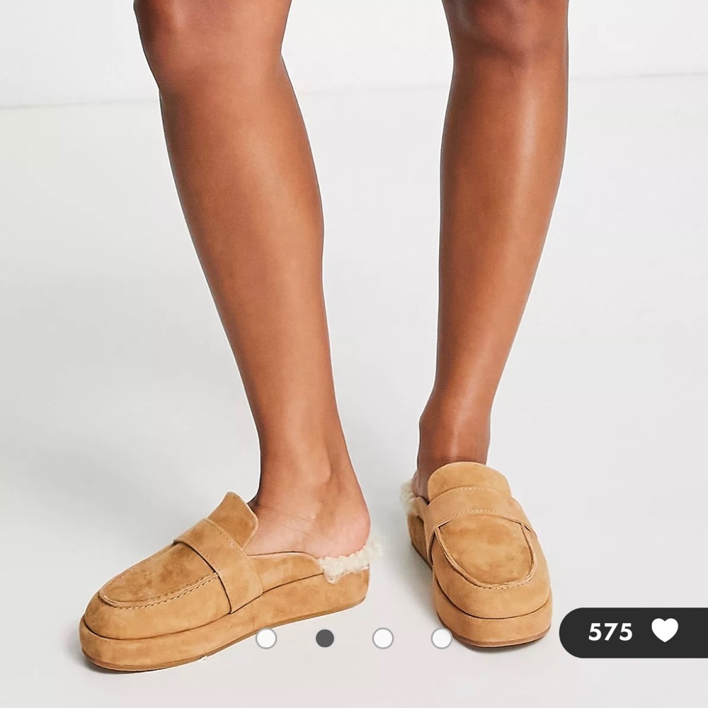 & other stories slip on suede mules